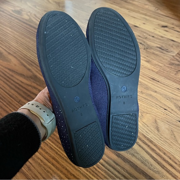 Rothy's Zodiac Loafers in Sagittarius, Navy and Silver, VGUC, size 8 - Picture 3 of 4